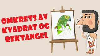 4🔵 Omkrets  Kvadrat og Rektangel [upl. by Ruphina939]