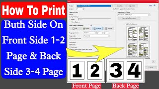 How To Print Two Pages in One Paper  Print Multiple Pages  Print Multiple Page On One sheet [upl. by Hakeber]