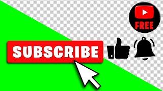 Subscribe Green Screen  YouTube subscribe button green screen [upl. by Okim]