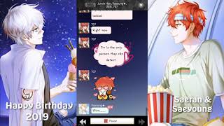 SAERAN amp SAEYOUNG BIRTHDAY CHATS【MYSTIC MESSENGER】 [upl. by Pietra]