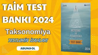 TAİM 2024 TEST BANKI  TAKSONOMİYA  FƏALİYYƏT VƏ ONUN NÖVLƏRİ  MİQ 2024  SERTİFİKASİYA 2024 [upl. by Felt]