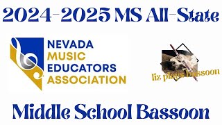 202425 NMEA Nevada Middle School All State Honor Band Bassoon Audition Repertoire [upl. by Aisa341]