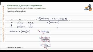 Polinomios y fracciones algebraicas Operaciones 4º de ESO matemáticas [upl. by Obellia48]