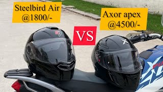 Best helmet for you  steelbird Air vs Axor Apex  price  features [upl. by Annawd]