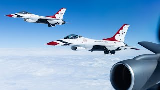 Refueling the Thunderbirds CrossCountry with the 22nd ARW [upl. by Anirtik]