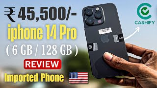 Unboxing iphone 14 Pro 128gb ₹45500😱🔥 USA  Refurbished iphone  Cashify Supersale  Full Review [upl. by Mayfield]