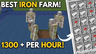 Minecraft 121 Easy IRON Farm Tutorial  1300 Per Hour [upl. by Kubiak949]