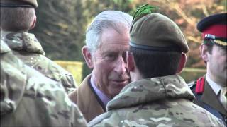 The Prince of Wales presents medals to the Mercian Regiment at Sandringham [upl. by Bartko903]