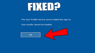 How to Fix User Profile Cannot be Loaded in Windows 11 [upl. by Leen]