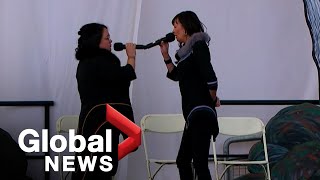 Inuit throat singers perform for Pope Francis during historic visit to Iqaluit [upl. by Prager]