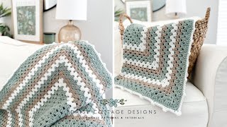 How to Crochet a Granny Square Blanket [upl. by Nichy]