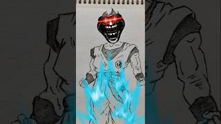 Goku stickman drawing 🉐️anime sketch viralshorts drawing [upl. by Wordoow]