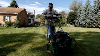 How To Aerate The Lawn  How To Use A Core Aerator [upl. by Uba]