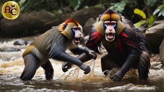 Mandrill Baboon Gelada  3 Primate HUNTING GOAT 🤔  Alhamdulillah Channel [upl. by Aloisius]