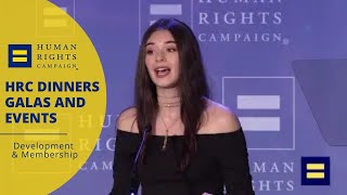 Nicole Maines Honored with HRC Visibility Award in Chicago [upl. by Ecidnak]