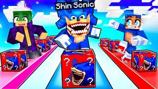 Carrera de LUCKY BLOCKS de SHIN SONIC VS SONICEXE😱 En MINECRAFT [upl. by Drus]