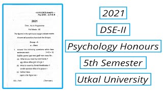 dse 2 psychology honours  5th semester 2021 [upl. by Linden]