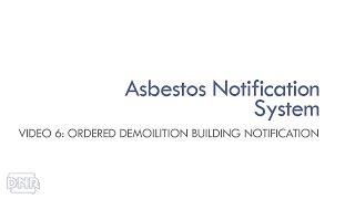 Asbestos Training Video Ordered Demolition Building Notification  Iowa DNR [upl. by Annahahs]