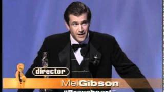 Mel Gibson ‪winning the Oscar® for Directing [upl. by Lihkin]