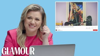 Kelly Clarkson Watches Fan Covers on YouTube  Glamour [upl. by Cir]