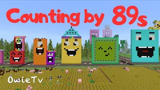 Counting by 89s Song  Minecraft Numberblocks  Skip Counting Songs for Kids [upl. by Aihsak]