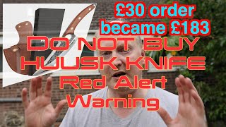 Warning do not buy a huusk knife avoid at all costs Not Japanese knife [upl. by Ahsoik]