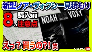 【購入前8つの注意点】新型ノア･ヴォクシー見積もりオススメ6選をわかりやすく解説 付けるべきオプションや値引きは  TOYOTA NOAH amp VOXY 2022 [upl. by Limak]