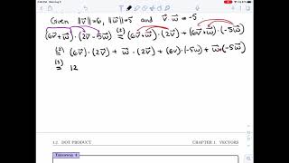 Linear Algebra 122  Properties of the Dot Product 2 of 4 [upl. by Aseena]