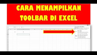 Cara menampilkan Toolbar di Excel  Mudah Praktis dan Simpel [upl. by Anirtak998]