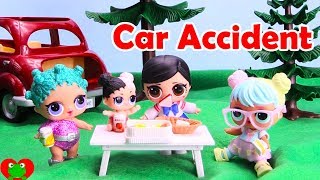 LOL Surprise Dolls Picnic Car Accident [upl. by Harriet]