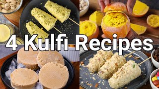 4 Types of Kulfi Recipes for this Summer  Authentic amp Tasty Kulfi Instant Ice Cream Recipes [upl. by Bilbe881]