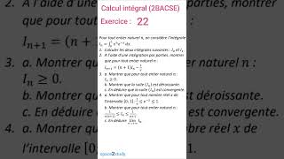 Exercice 22 Calcul intégral 2BACSE SPACE2STUDY MATHS [upl. by Morentz317]