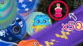 Wormateio 1 Tiny Monster Worm vs 1 Giant Donald Trump Worm Epic Wormateio Best Gameplay [upl. by Azpurua73]