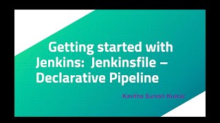 Getting started with Jenkins Jenkinsfile  Declarative Pipeline [upl. by Anowahs]