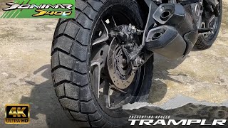 New Apollo Tramplr XR for Dominar 400  DIY  DomIY  The Muddy Moped Crew apollotyre bajaj [upl. by Idette104]