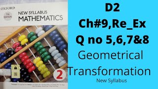 Oxford Mathematics 2 D2 NSM Chapter no 9 Review Ex 9 Q no 5 to 8 O levels IGCSE 8th grade [upl. by Merth]