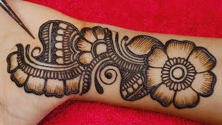 front hand mehndi design simple arabic  very easy and beautiful mehndi design  mehandi [upl. by Jourdain]