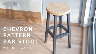 Chevron Pattern Bar Stool  with Plans [upl. by Htir]