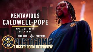 Kentavious CaldwellPope Postgame Three Locker Room Interview vs Lakers 🎙 [upl. by Mosby]