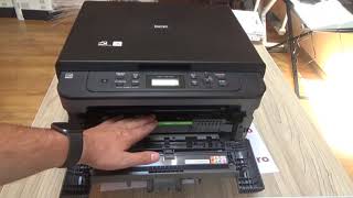 How to remove toner and DRUM Brother DCPL2512D DCP2532DW DCPL2552DN TN2411 TN2421 DR2405 [upl. by Anniahs]