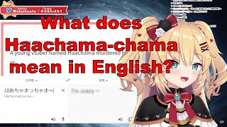 What does Haachamachama mean in EnglishhololiveEngSub [upl. by Nanon]