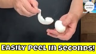 Perfect Easy To Peel Hard Boiled Eggs  Egg Shells Practically Fall Off [upl. by Surovy]