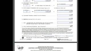 QUARTERLY CONTRIBUTION RETURN AND REPORT OF WAGES California [upl. by Yenitirb]