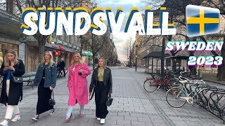 Sundsvall Sweden  2023  Walk Around [upl. by Ronaele]