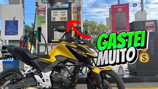 ENCHENDO O TANQUE DA CB TWISTER 300f QUANTO GASTEI 👀 [upl. by Tunk955]