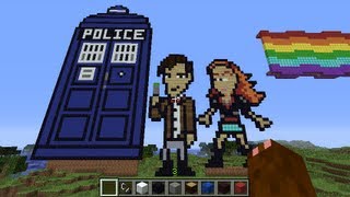 Doctor Who 11th Doctor Amy Pond and the TARDIS Minecraft Build [upl. by Naujuj627]