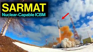 Russia Test Launches NuclearCapable Sarmat Missile [upl. by Stanly456]