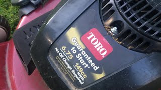 Easy Fix Toro Lawn Mower 675 149cc Kohler Motor wont start stay running McGuyver tin foil repair [upl. by Hallerson]