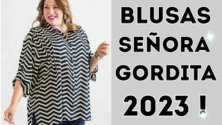 BLUSAS para SEÑORAS GORDITAS MAYORES 2023  MODELOS ELEGANTES para SEÑORAS [upl. by Inor624]