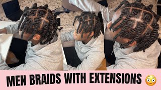 MEN BRAIDS WITH EXTENSIONTWIST [upl. by Anuayek288]